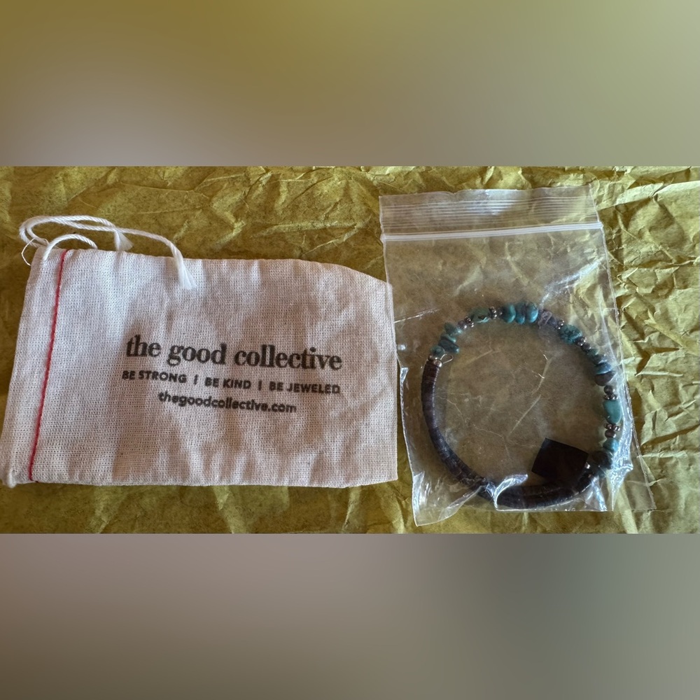 The Good Collective Bracelet Wrap turquoise & tiger eye New great quality!